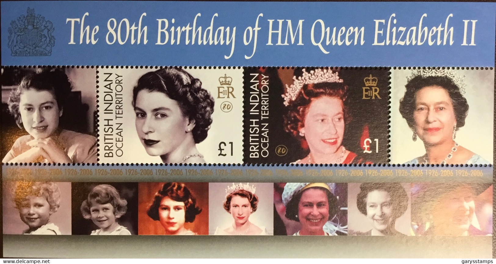 British Indian Ocean Territory BIOT 2006 Queen’s Birthday Minisheet MNH - Territorio Britannico Dell'Oceano Indiano