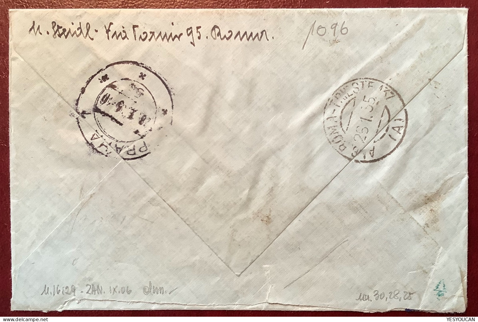 Sa.30, 28, 25 1933 1L, 2L Medaglioni Lettera 1935>Prag CZ  (Vatican Cover Vaticano Italy Italia Lettre - Storia Postale