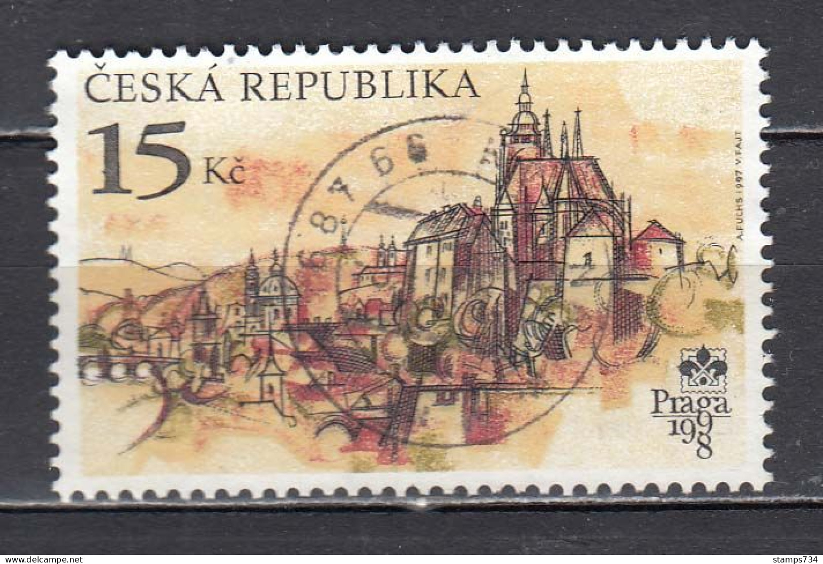 Czech Rep. 1997 - Stamp Exibition PRAGA'88, Mi-Nr. 156, Used - Gebraucht