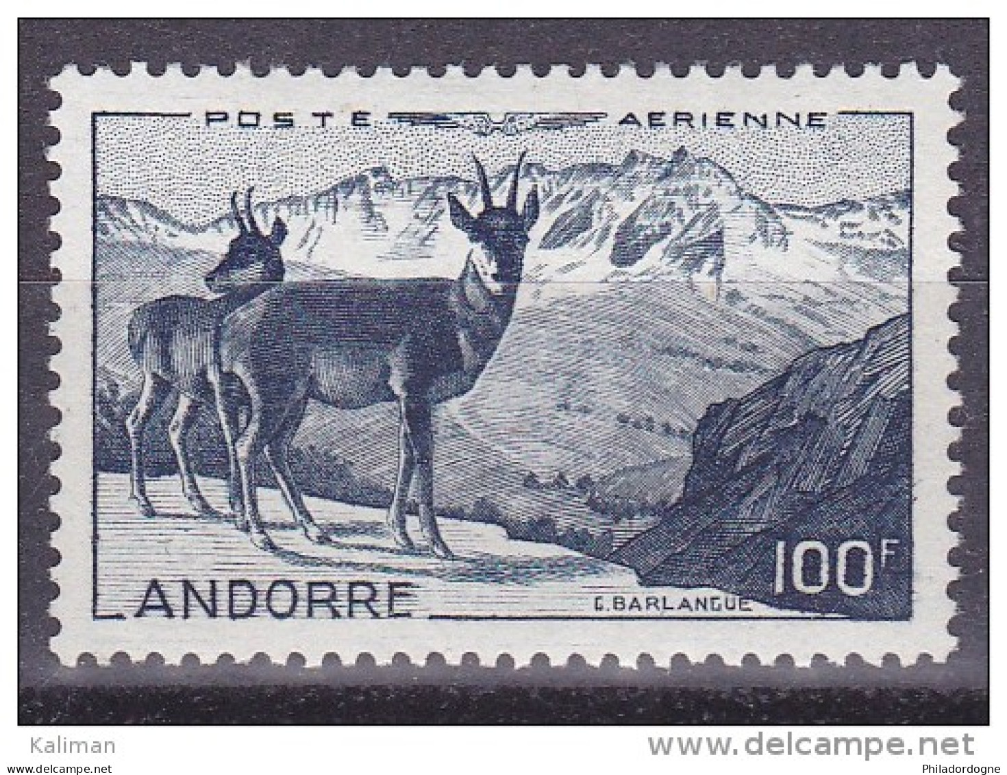 Andorre P.A. N° 1 Xx - Cote 107 Euros - Prix De Départ 32 Euros - Luftpost