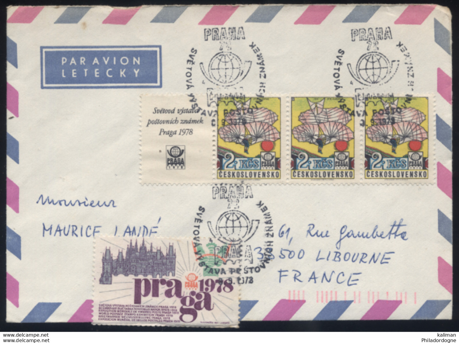 Tchécoslovaquie - Enveloppe "Praha 1972 - 1978" - Lettres & Documents