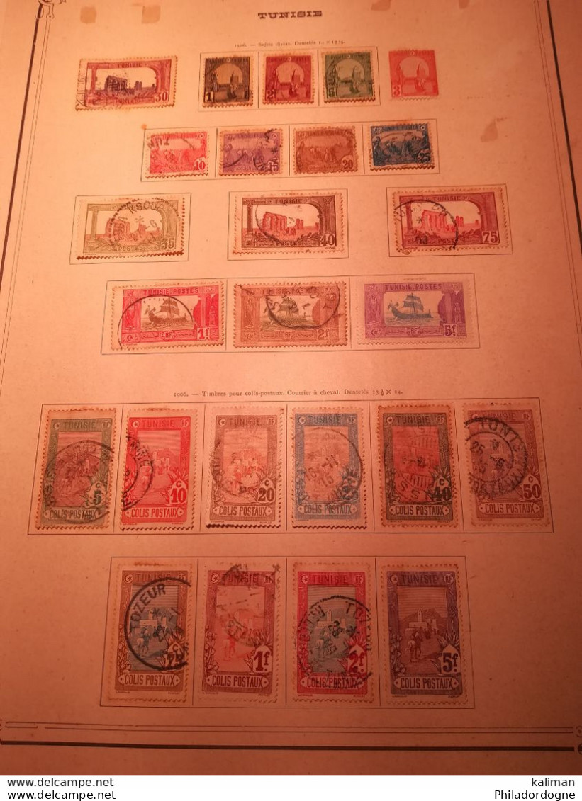 Tunisie - Ancienne Collection Montée Sur Feuilles 1888 /1930 Tous états Xx X (x) Obl - Cote + De 500 Euros - Autres & Non Classés