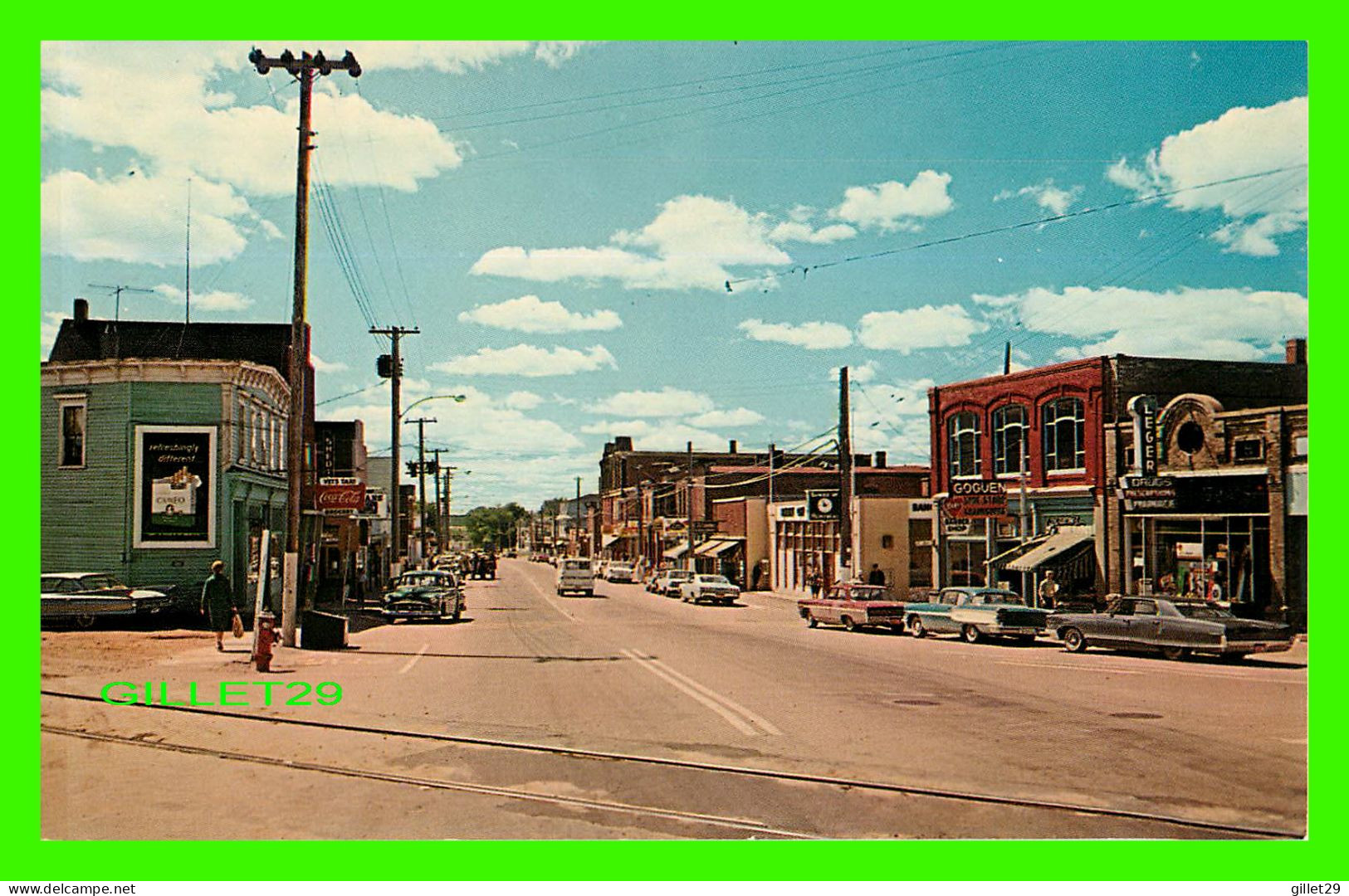 SHÉDIAC, NEW BRUNSWICK - MAIN STREET, BUSINESS SECTION - COLOR BY LEN LEIFFER - - Other & Unclassified