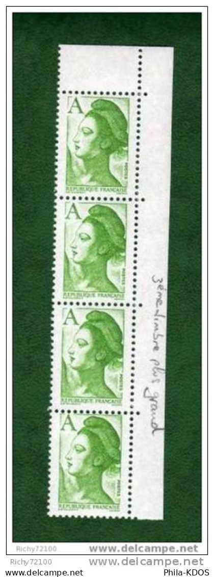 Variété ** N° 2423  "Marianne DE LIBERTE" TPG  CDF. - Ungebraucht