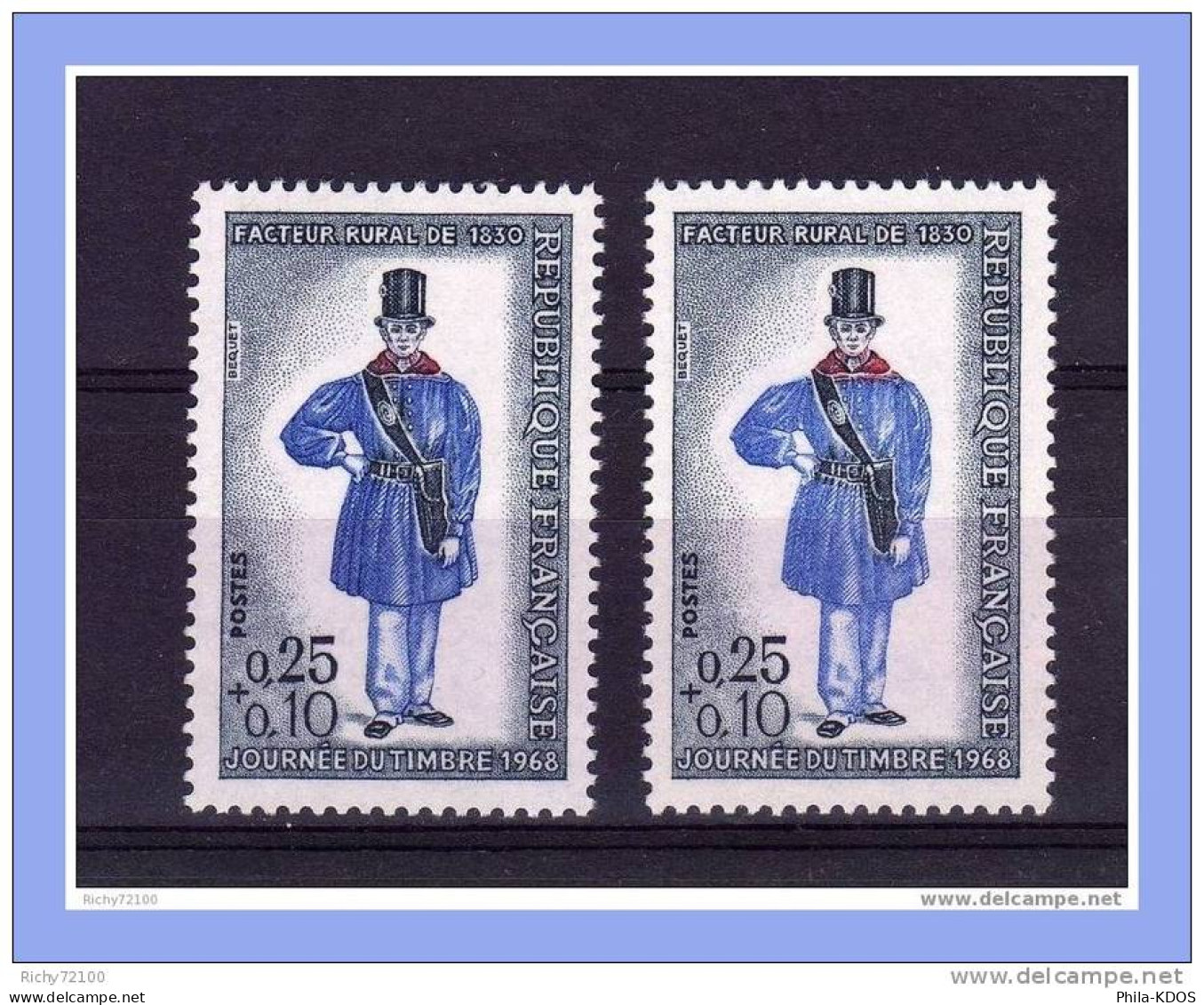 Variété France ** YT 1549 Différence De Couleur + KDO ! - Ongebruikt