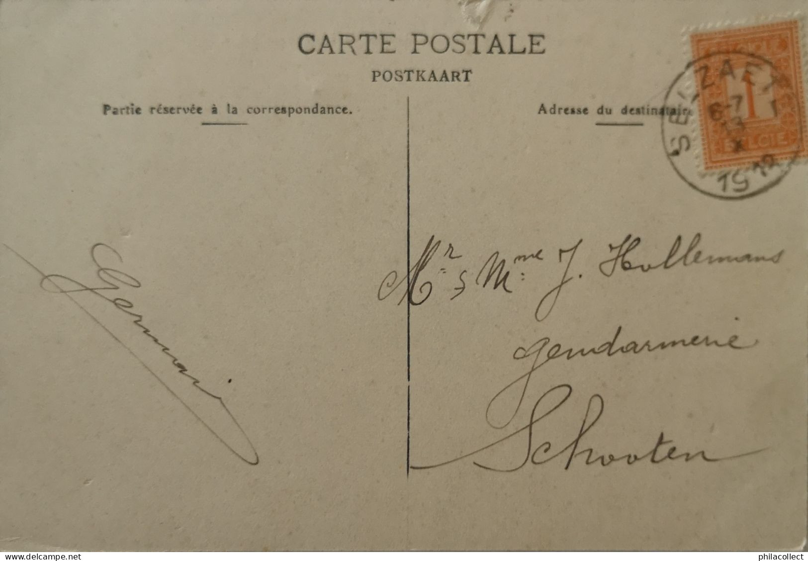 Selzaete (Zelzate) Nouveau Bureau De La Douane Belge  191? Ed Bertels // Keepje Bovenrand - Zelzate