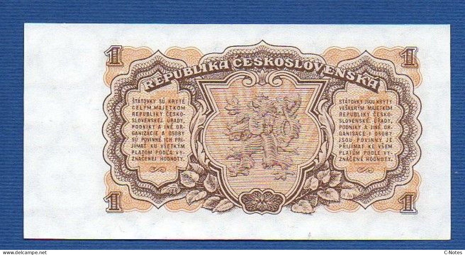 CZECHOSLOVAKIA - P.78a – 1 Koruna Československá (1953) UNC, S/n BP047712 - Tschechoslowakei