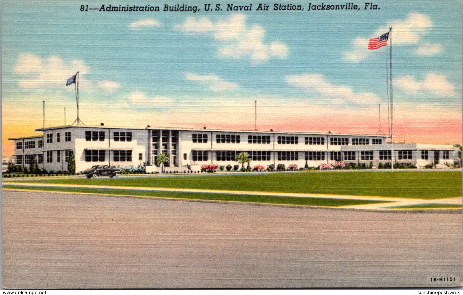 Florida Jacksonville U S Naval Air Station Administration Building Curteich - Jacksonville