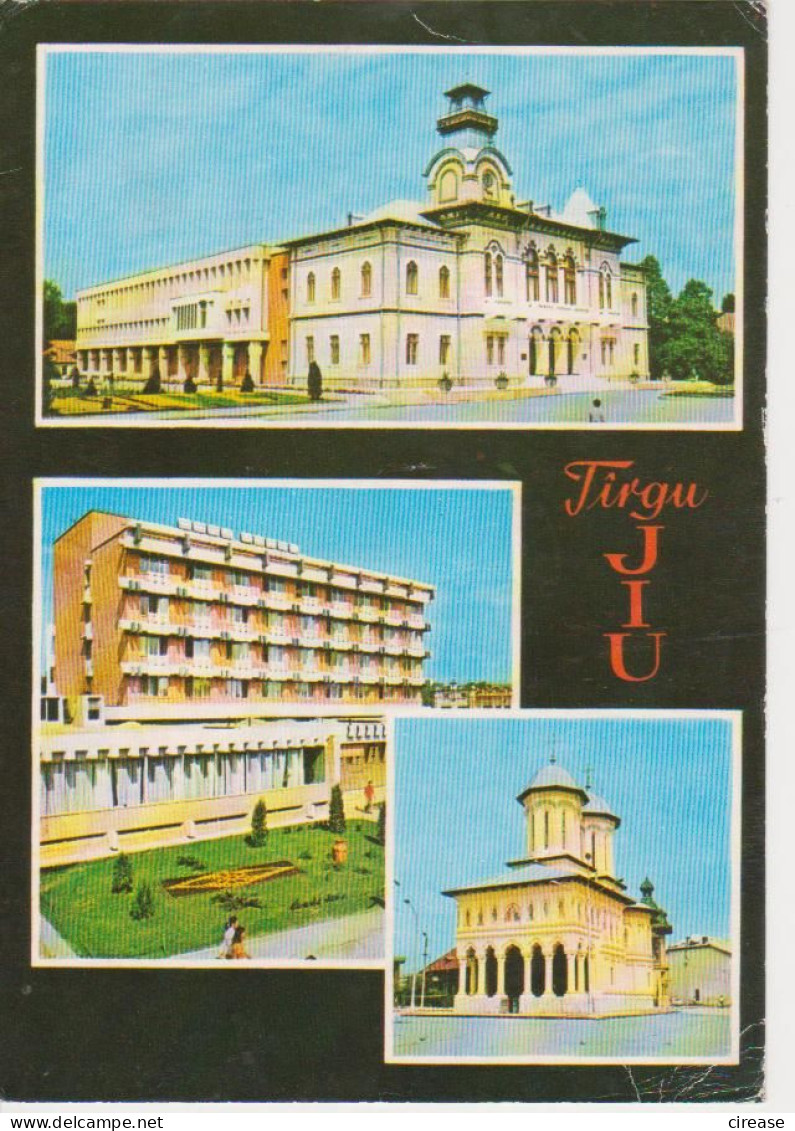 TOURISM TG. JIU HOTEL ,,GORJ,, AND THE CHURCH ROMANIA POSTAL STATIONERY - Hostelería - Horesca