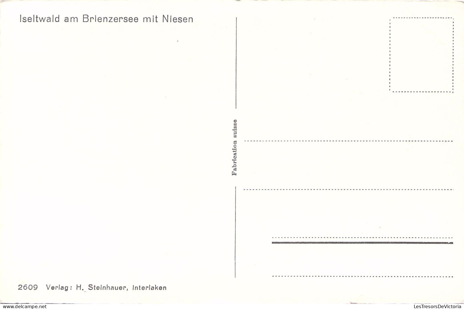 SUISSE - Iseltwald Am Brienzersee Mit Niesen - Carte Postale Ancienne - Brienz