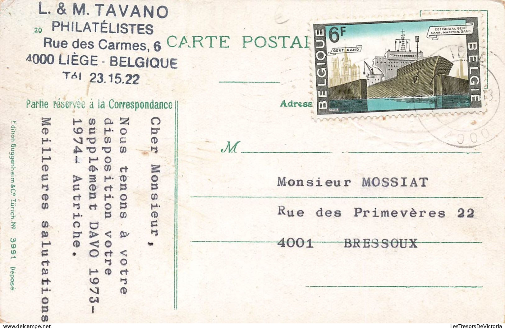 Représentation De Timbres - Souvenir De La Belgique - L & M Philatélistes - Carte Postale Ancienne - Sellos (representaciones)