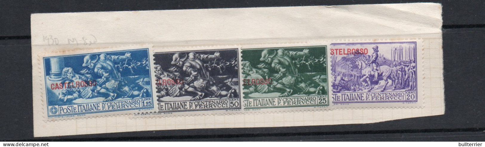 AEGEAN / CASTELROSSO   -1930 FERRUCCI 20C. 25C  50C AND 1L25 MINT HINGED  SG CAT £23 - Aegean (Coo)