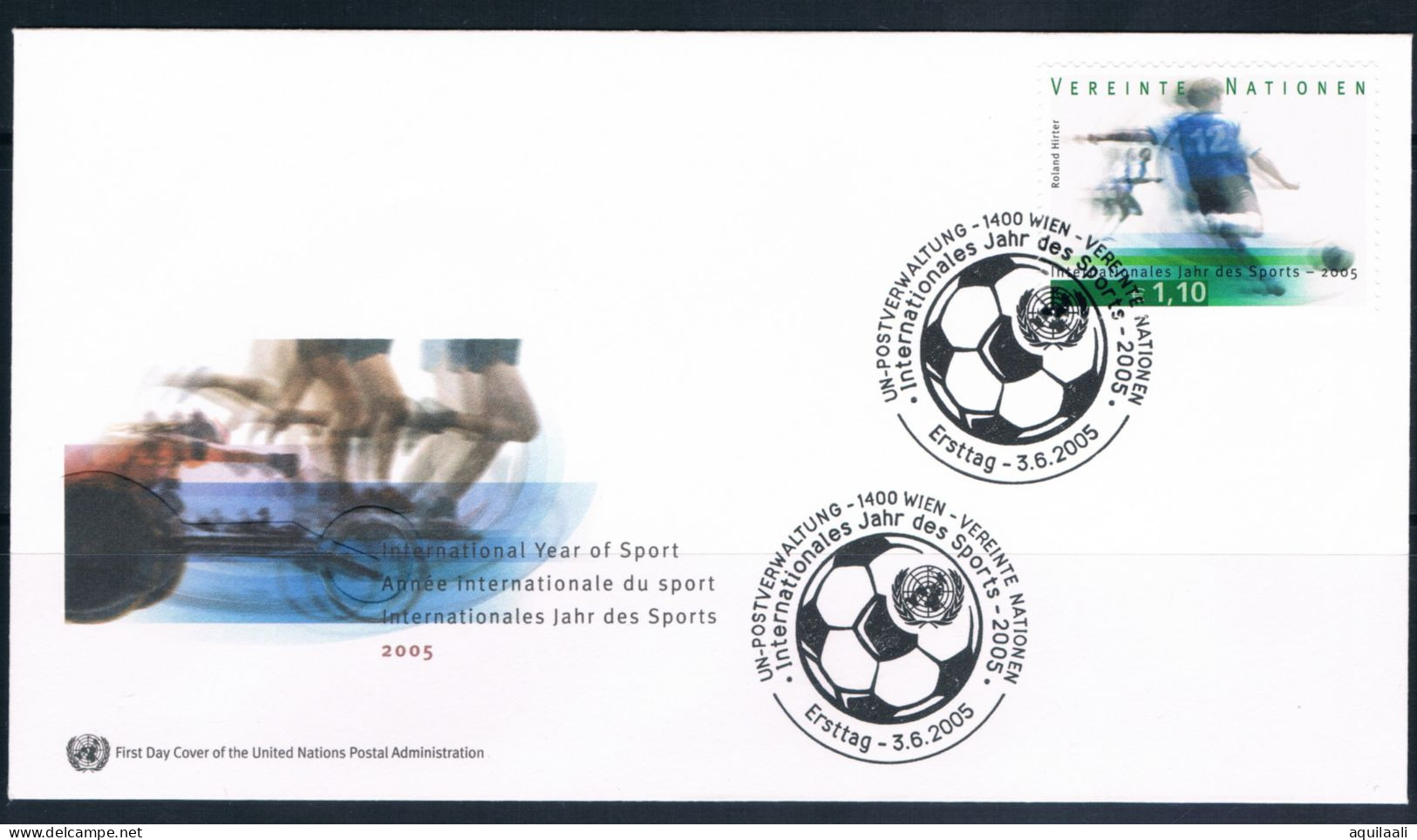 UNITED NATIONS 2005. International Year Of Sport. N. 2 Fdc Ufficio Di Vienna. - OTAN