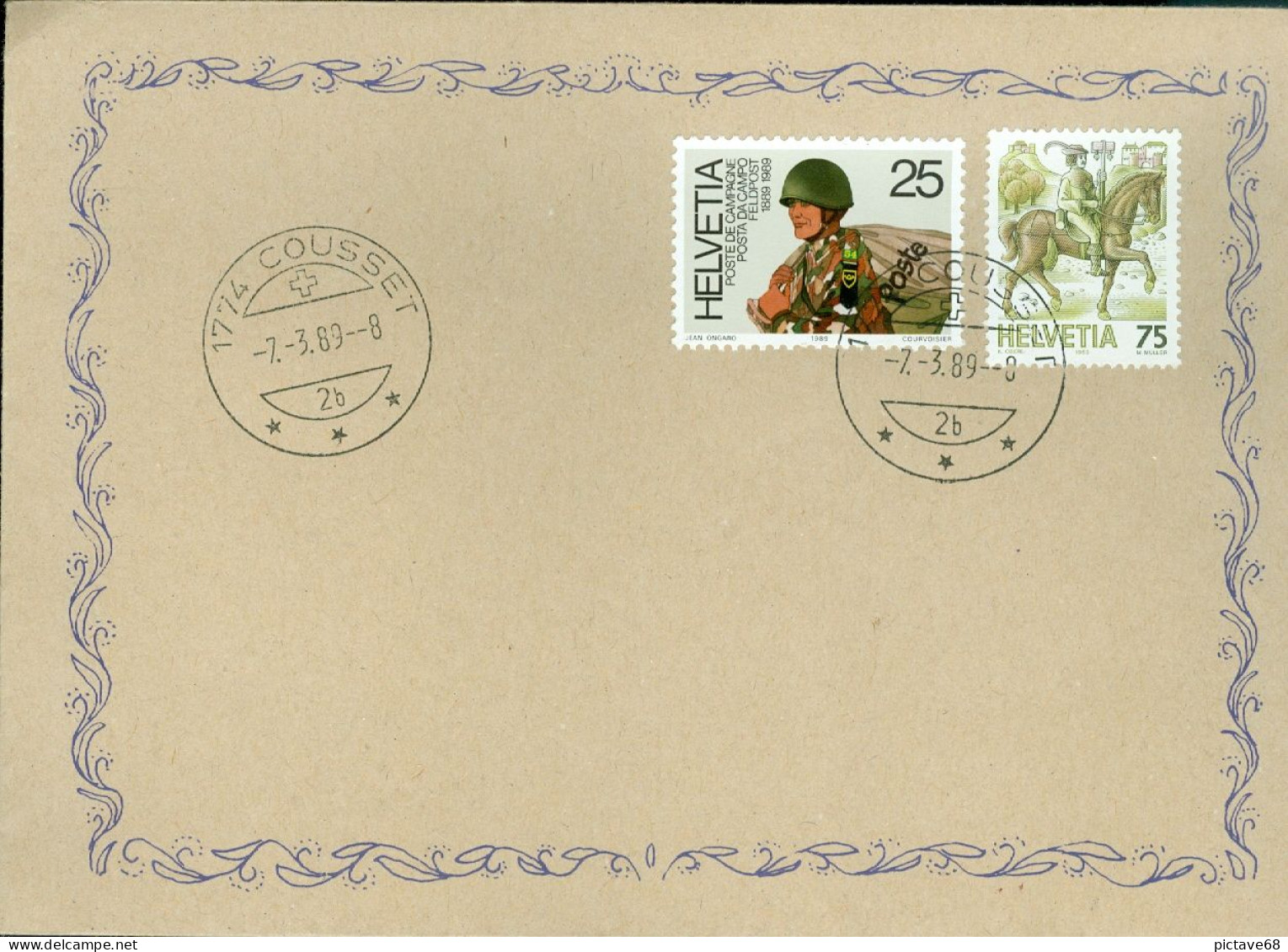 SUISSE / MILITAIRE / ENVELOPPE AVEC TIMBRE POSTE DE CAMPAGNE / FELD POST DE 1989 - Other & Unclassified