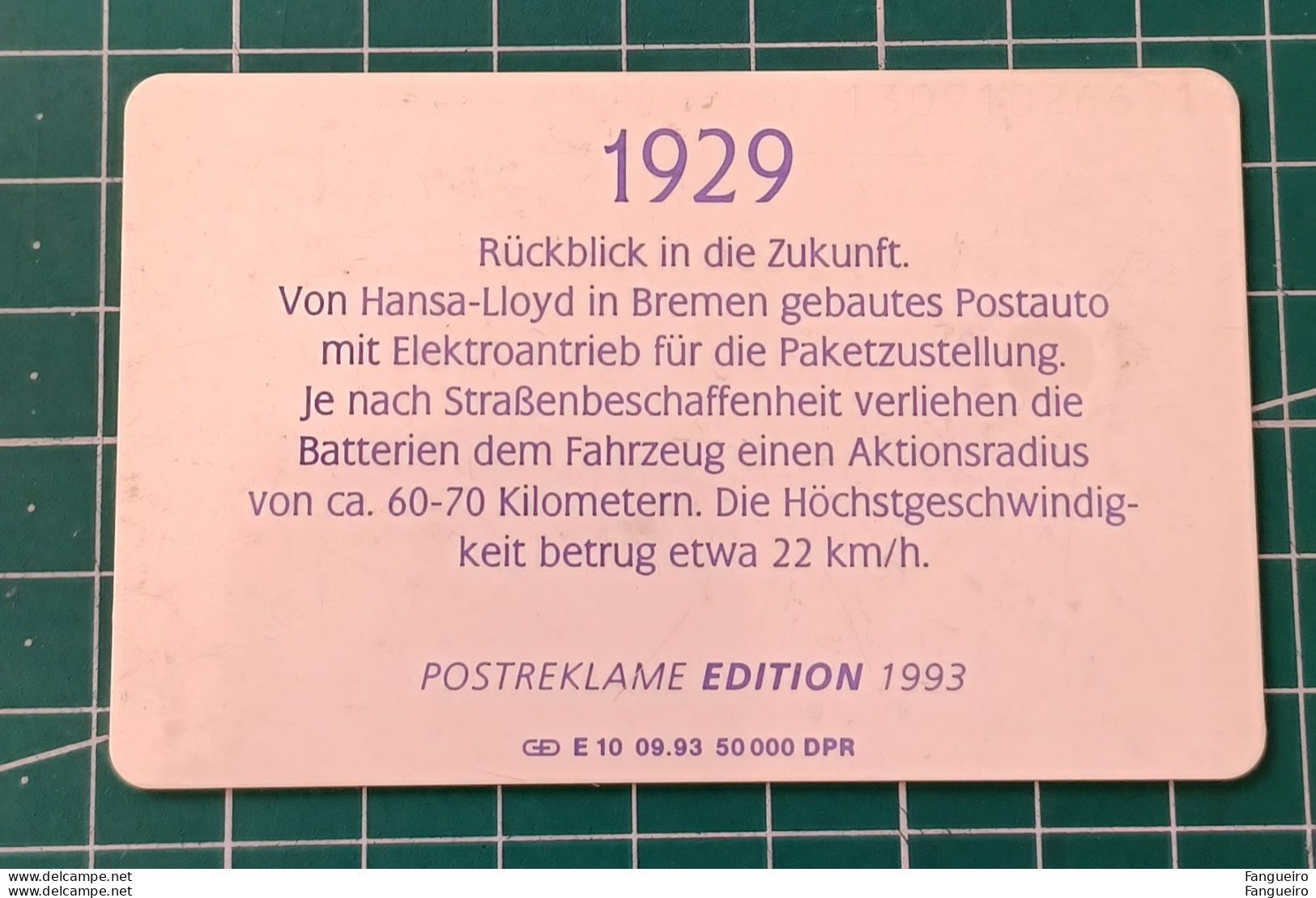 GERMANY PHONECARD OLD VAN 1929 - Sammlungen