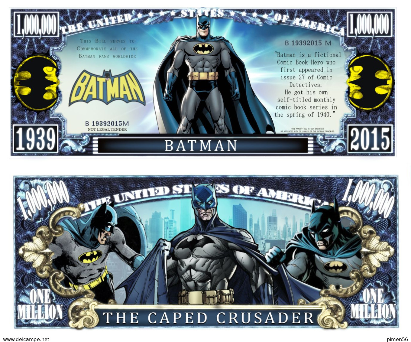 USA - FANTASY NOTE - BATMAN - UNC - Otros & Sin Clasificación