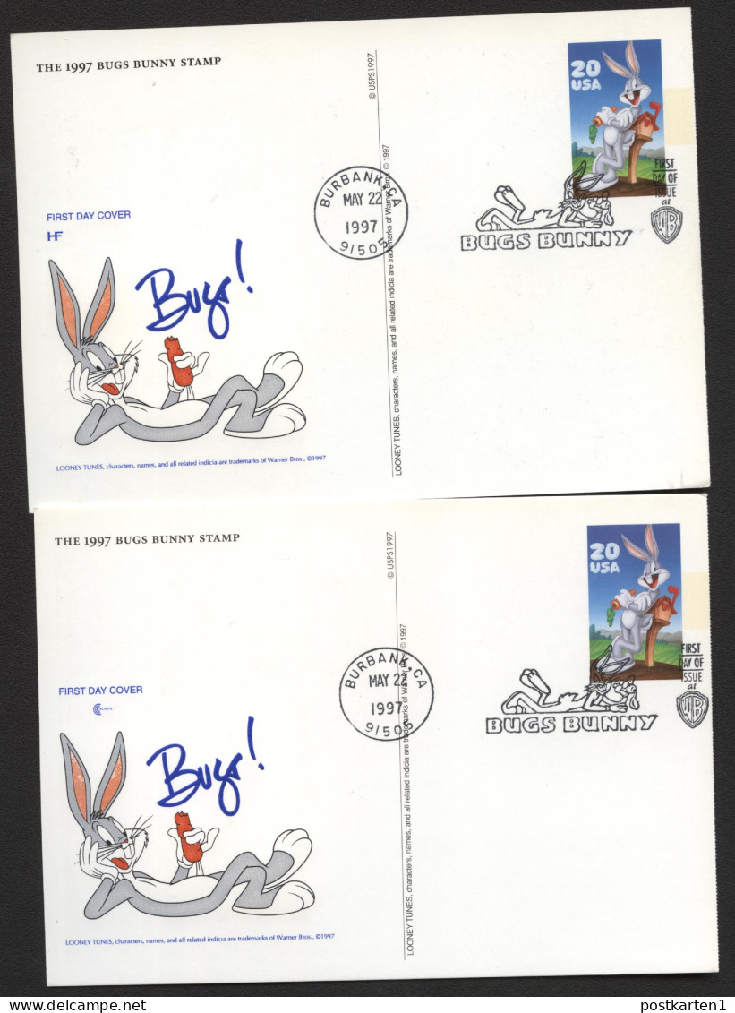 UX281 4 Postal Cards BUGS BUNNY FDC 1997 - 1981-00