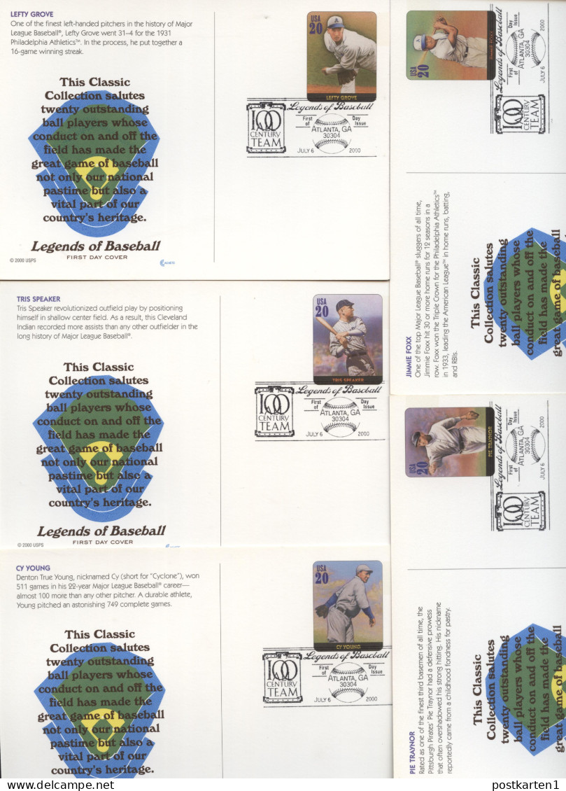 UX337-56 Postal Cards BASEBALL FDC CCCachets 2000 - 1981-00