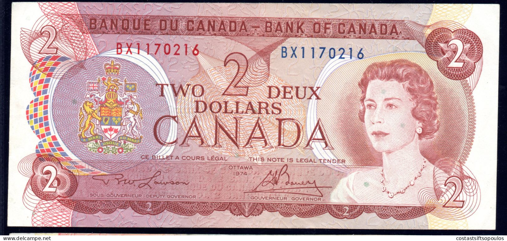 1524..CANADA. .1973 $1,1974 $ 2,1972 $5 CIRCULATED LOT.NICE CONDITION,7 SCANS - Kanada