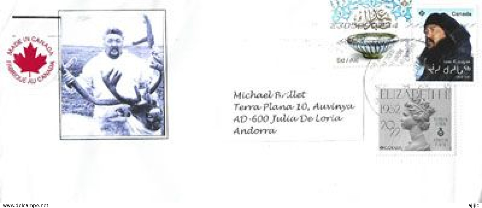 Jose Kusugak,Canada Indigenous Leader & The "Big Party" Of The  Aïd Al-Adha , On Letter 2023 To Andorra (Principat) - Cartas & Documentos