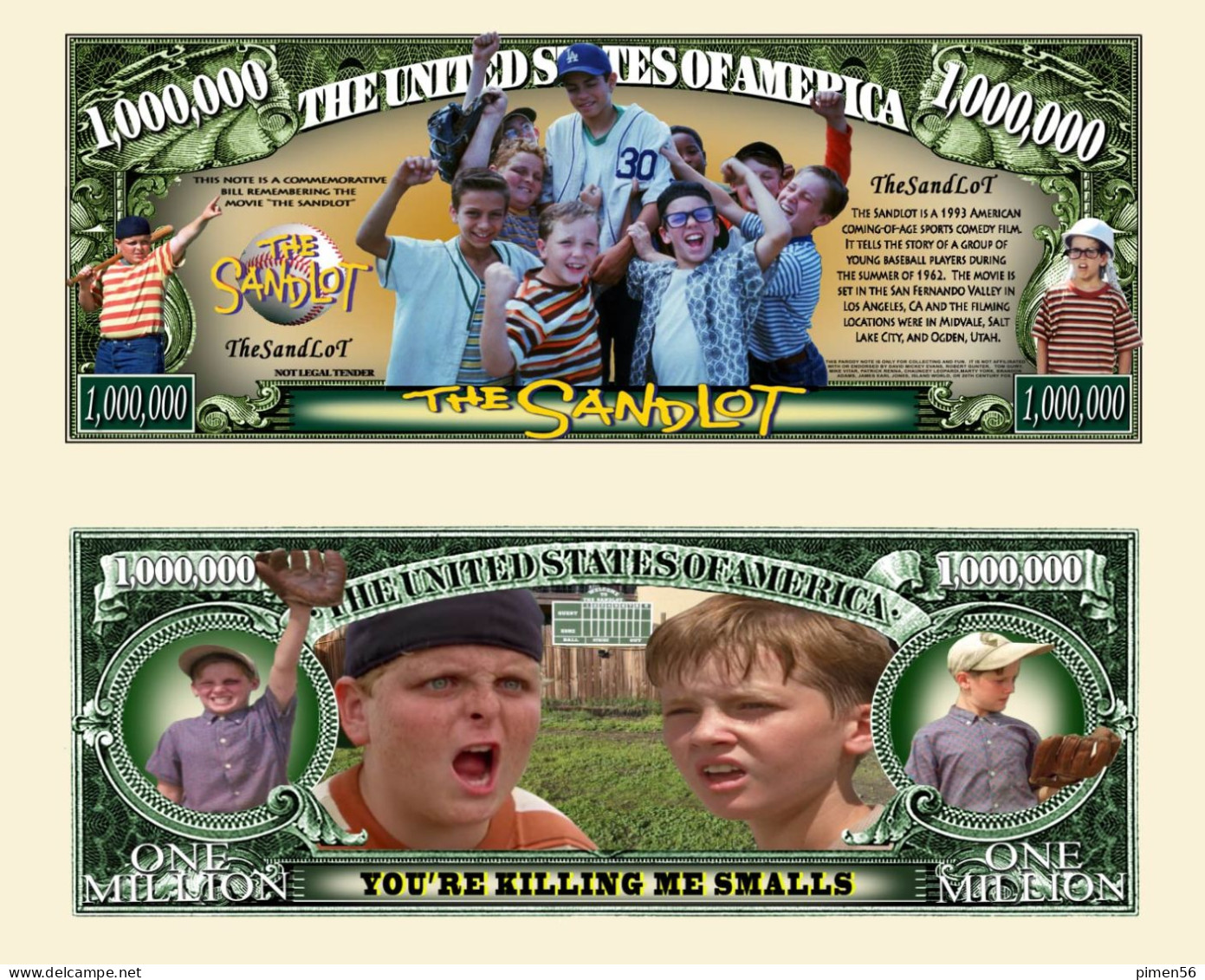 USA - FANTASY NOTE - THE  SANDLOT - UNC - Sonstige & Ohne Zuordnung