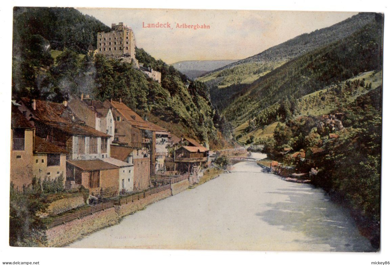 Autriche--LANDECK--1907--- Arlbergbahn....................colorisée - Landeck