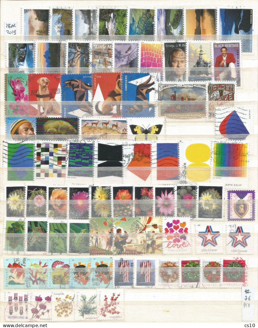 USA Selection 2019 Yearset 76 Pcs On 116 Pcs OFF-Paper - Mostly In VFU Condition - Full Years