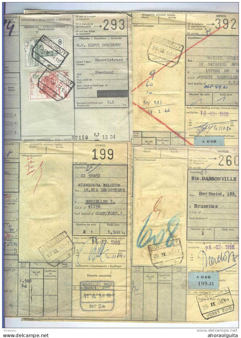 24 Formulaires De Colis Et 3 Fragments 1937/1970 - Timbres CDF Cachets De Gare De BOECHOUT  --  B2/091 - Other & Unclassified