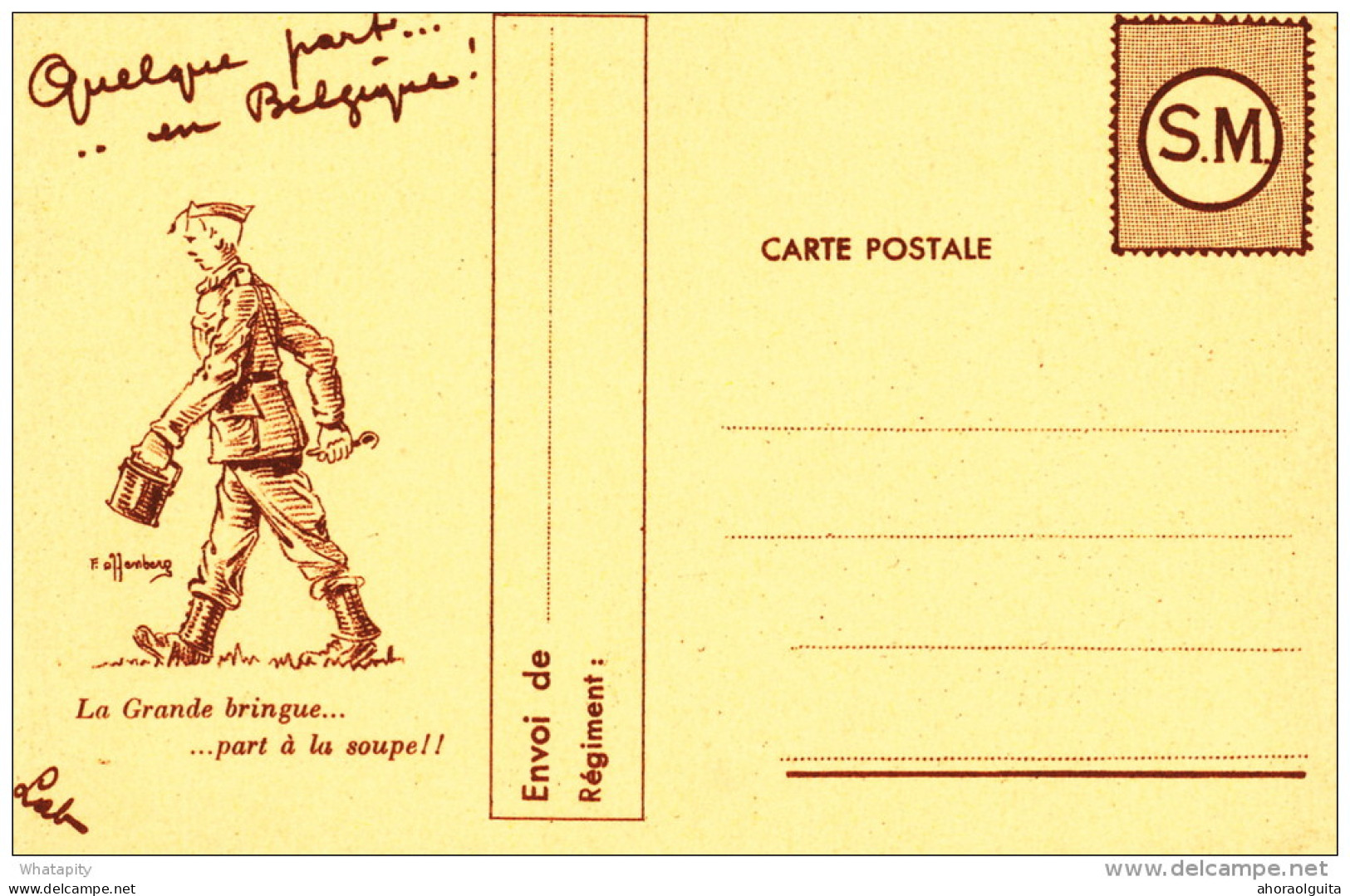 MOBILISATION 1939 - Carte Postale Neuve Illustrée Soldat Belge - En Franchise SM   --  C1/782 - Autres & Non Classés