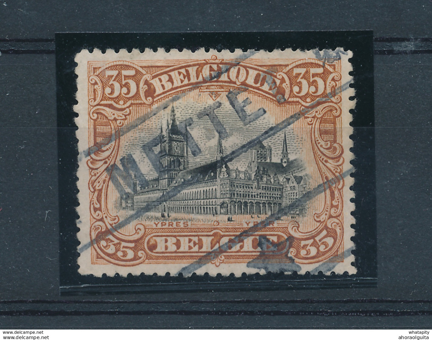 YY669 - Timbre 142 Halles D' Ypres Cachet De FORTUNE 1919 De La Gare De METTET - Altri & Non Classificati