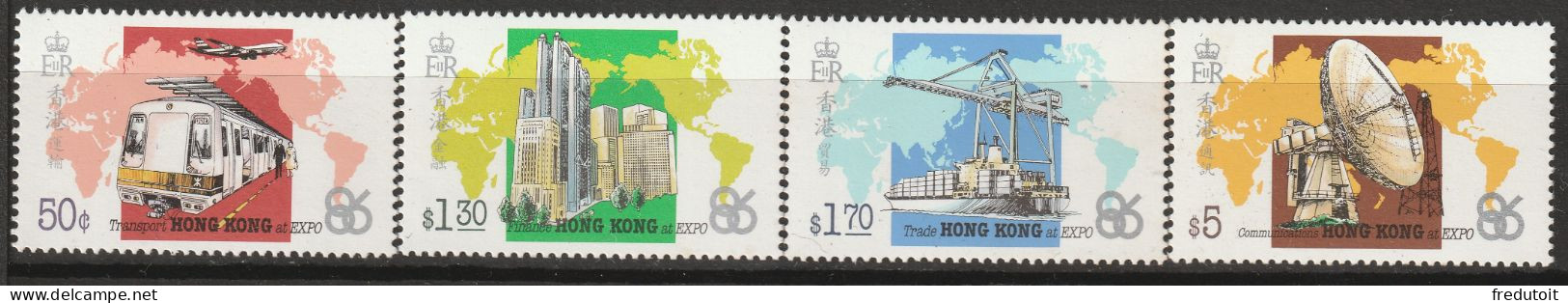 HONG KONG - N°479/82 ** (1986) "Expo'86" - Unused Stamps