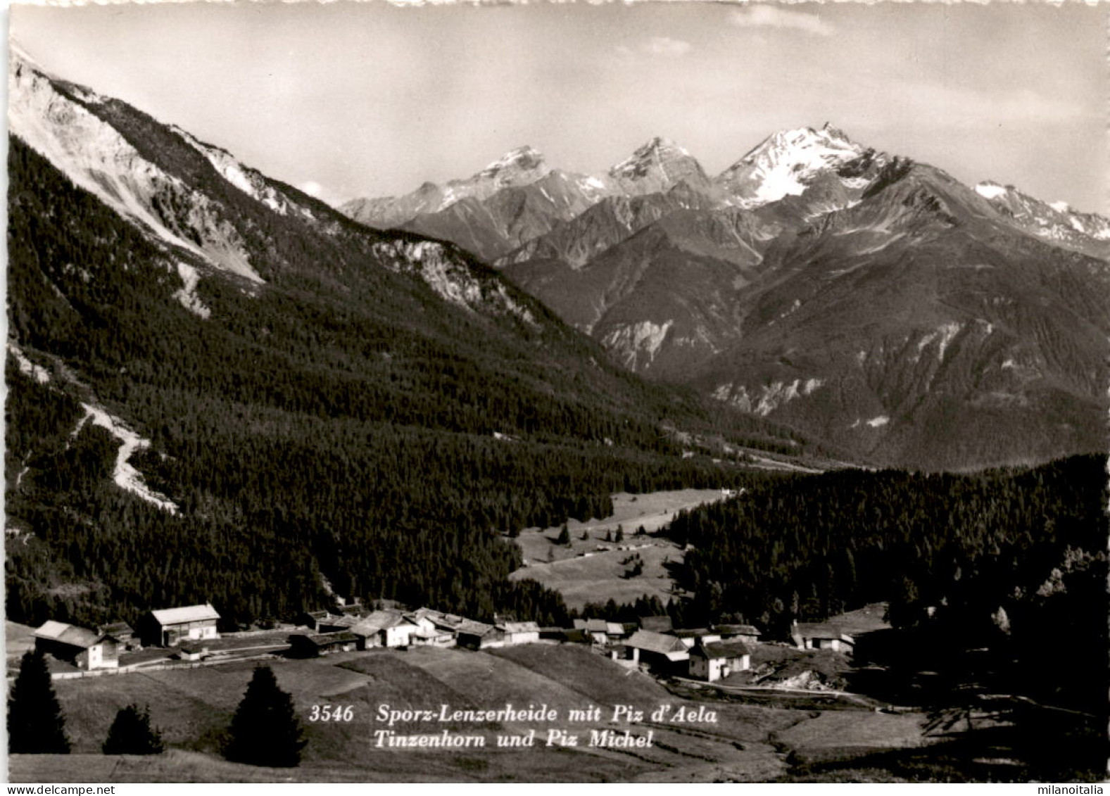 Sporz-Lenzerheide Mit Piz D'Aela, Tinzenhorn Und Piz Michel (3546) * 16. 7. 1956 - Lantsch/Lenz