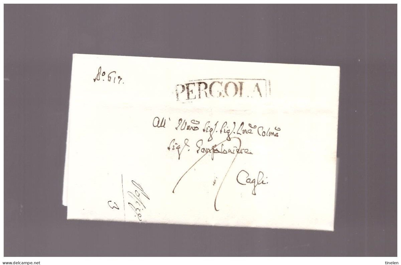 28 2 1848 MANOSCRITTO SPEDITO DA PERGOLA PER CAGLI - ...-1929 Préphilatélie