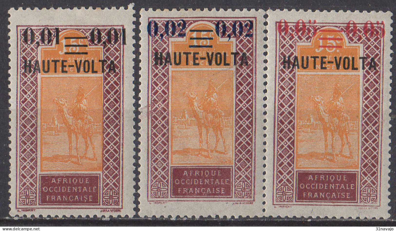 HAUTE VOLTA - Série Courante Surchargé 1922 - Unused Stamps