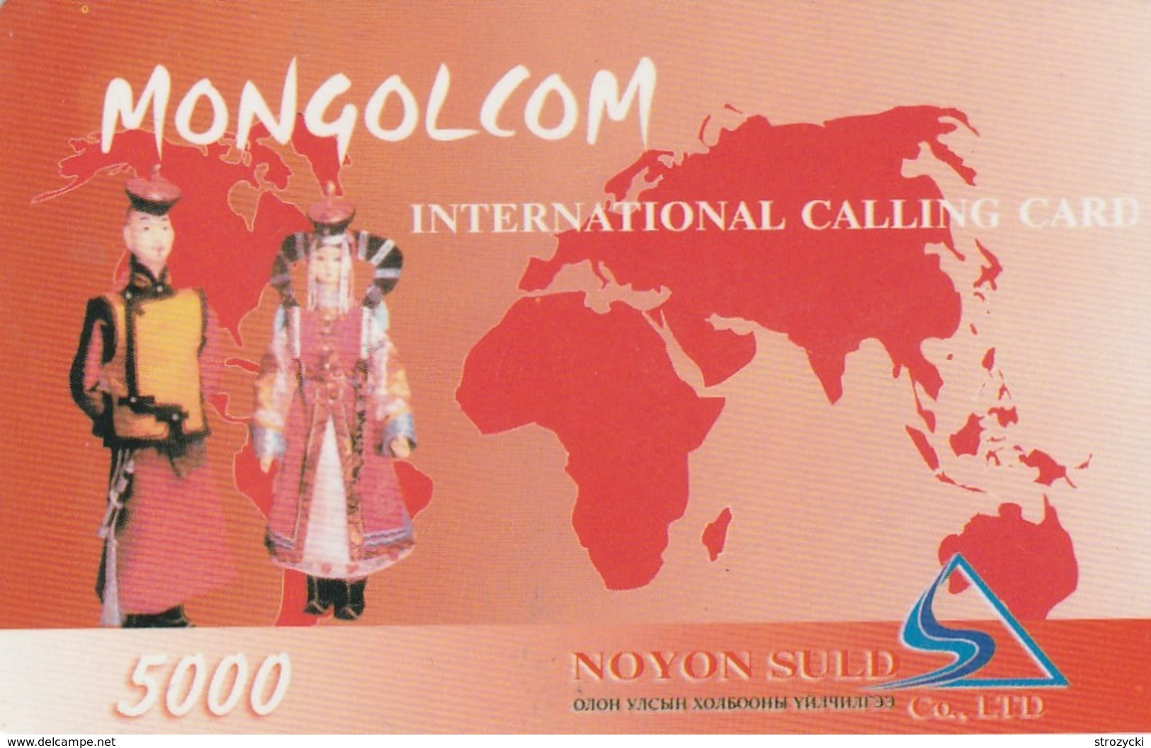 Mongolia - Mongolcom - Man And Woman - Mongolia