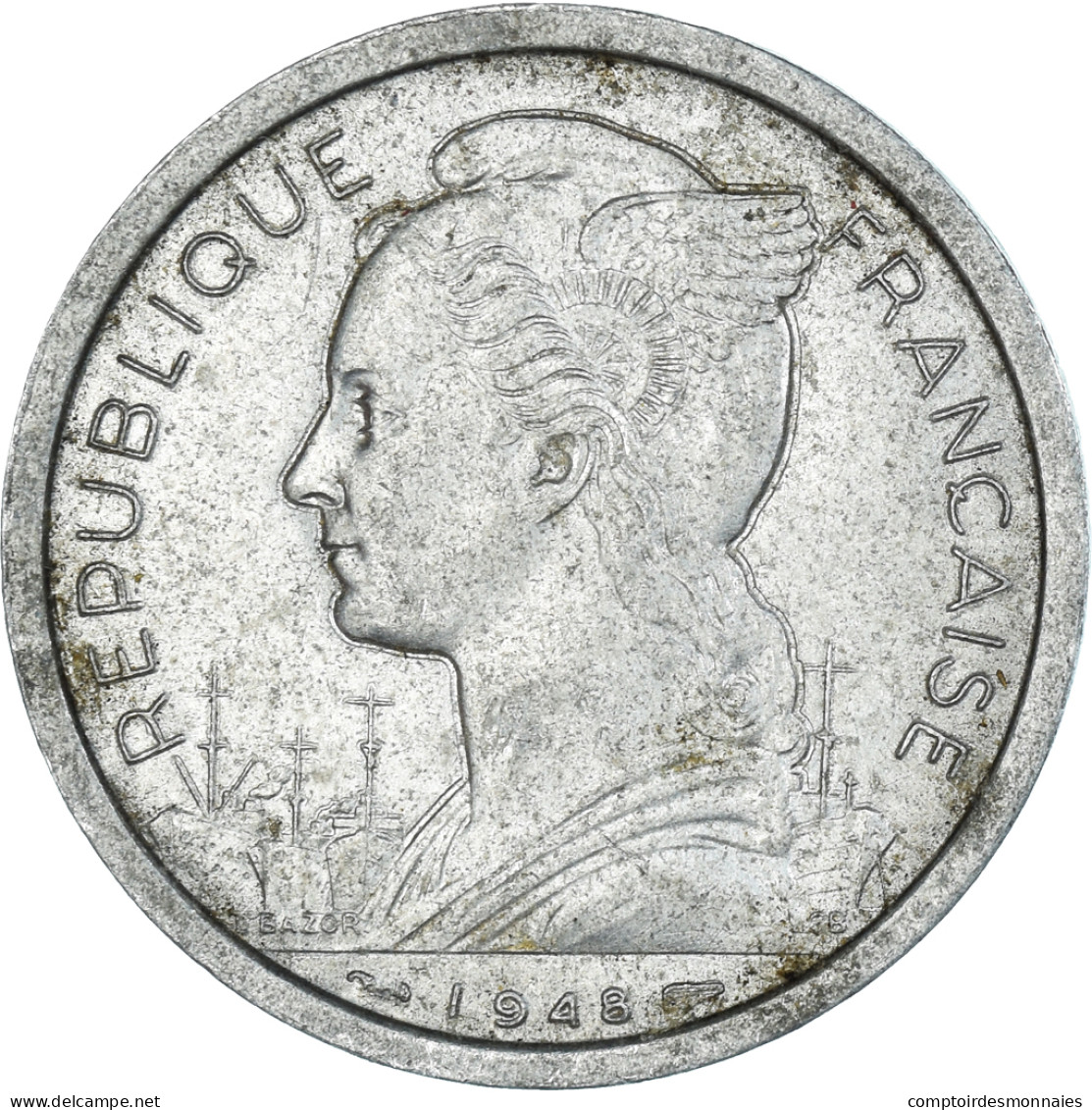 Monnaie, Réunion, 2 Francs, 1948 - Réunion