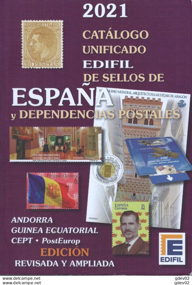 ESLICAT21-L4254-TLIBROSOTROS.España Spain Espagne LIBRO CATALOGO DE SELLOS EDIFIL 2021. - Andere & Zonder Classificatie