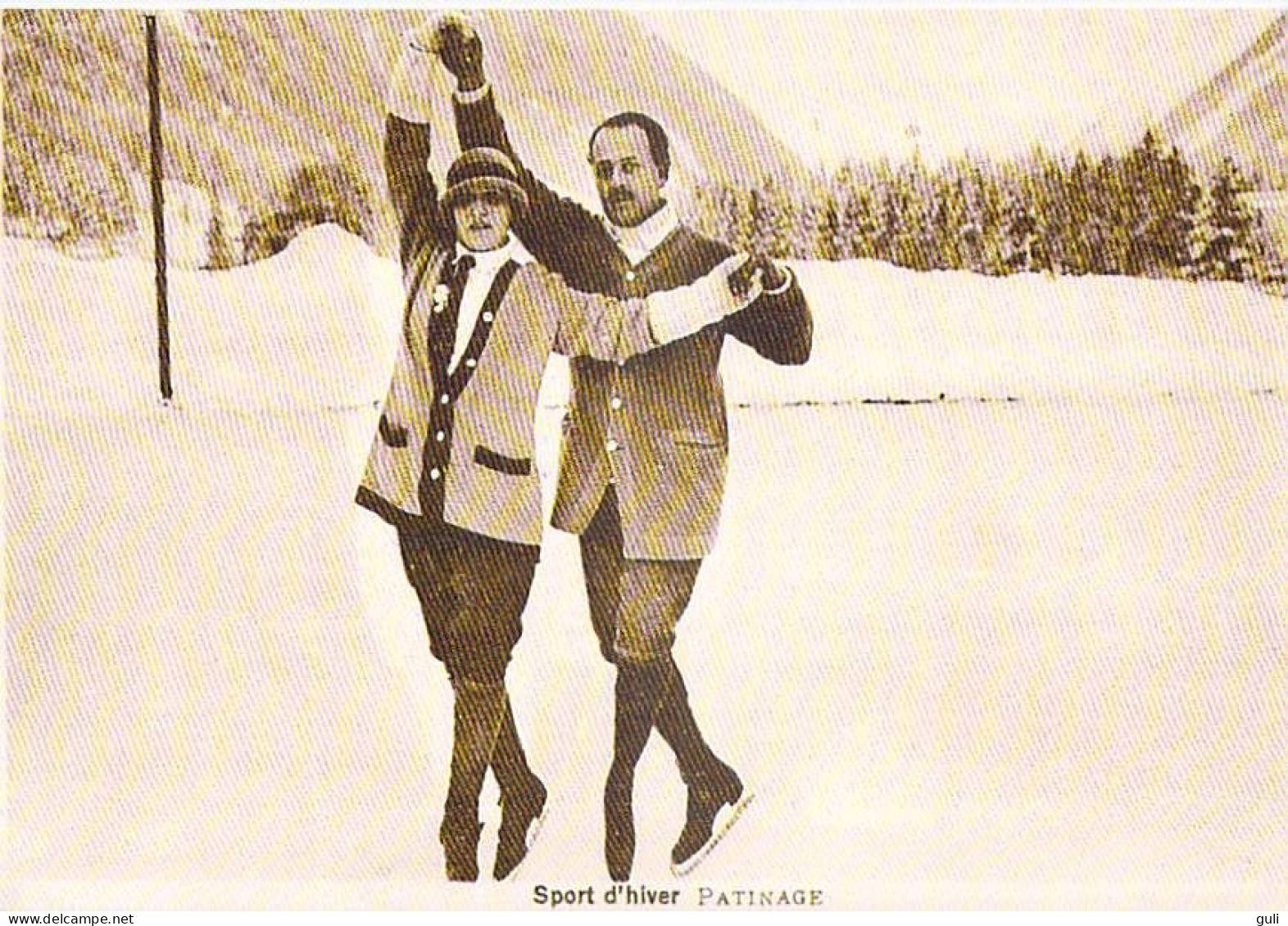 SPORT D'HIVER - PATINAGE  Sports De Montagne Et Mondanités Les Années 1900 - REPRO REPRODUCTION  - Editions BDM C 606 - Figure Skating