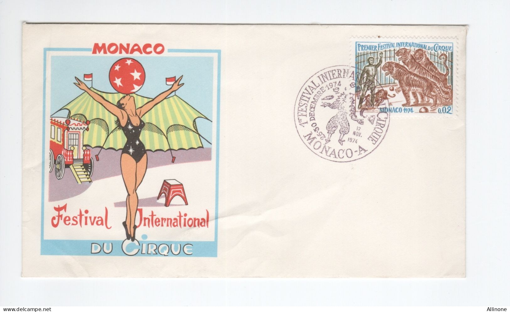 Lettre Monaco Festival Du Cirque 1974 TB - Briefe U. Dokumente