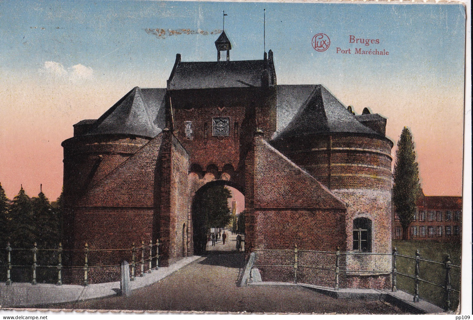 14-18 CP BRUGES Obl PMB 19 XI 1918 Vers Klemskerke Franchise Militaire - Zone Non Occupée