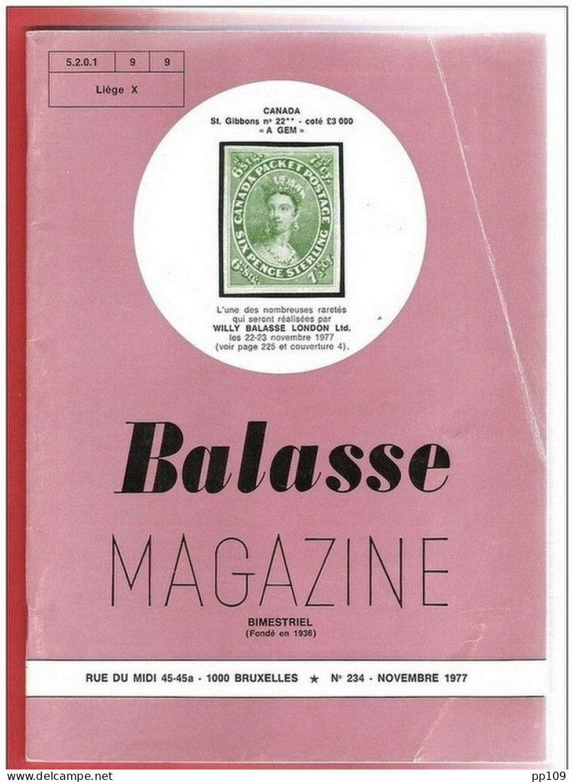 BALASSE MAGAZINE Bimestriel  N°234  - Novembre  1977 - Français (àpd. 1941)