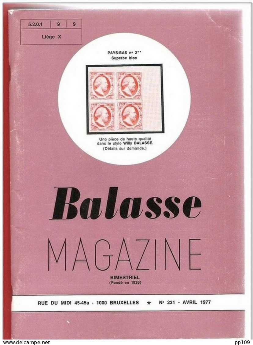 BALASSE MAGAZINE Bimestriel  N°231  -  Avril 1977 - Français (àpd. 1941)