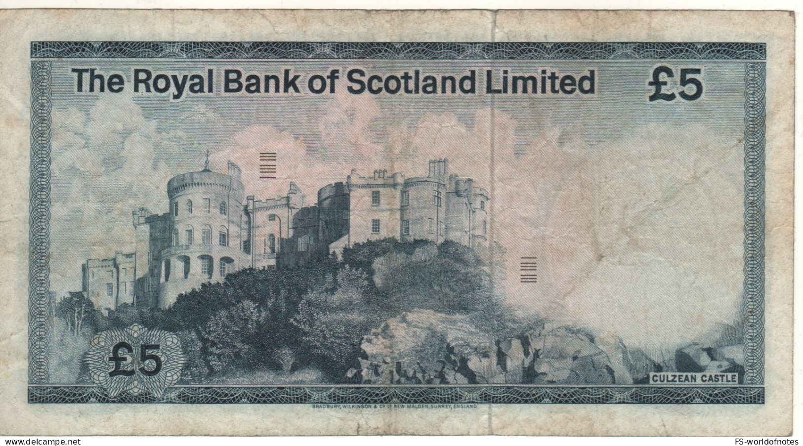 SCOTLAND  5 Pounds The Royal Bank  Of Scotland    P337   ( Dated 3 May 1976  Culzean Castle At Back ) - 5 Pond