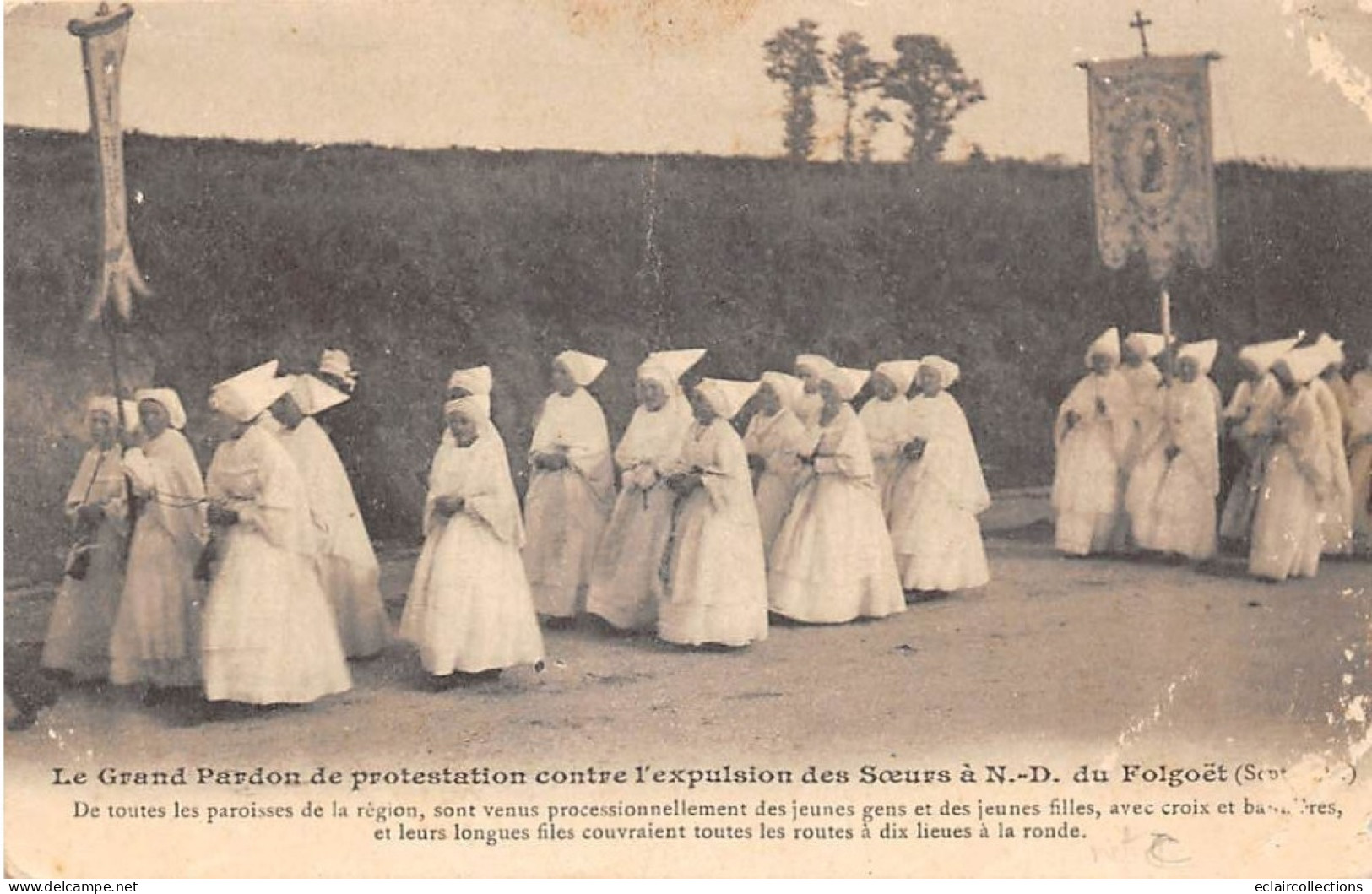 Le Folgoët              29        Grand Pardon. Procession Contre L'expulsion   - Défaut -       (voir Scan) - Le Folgoët