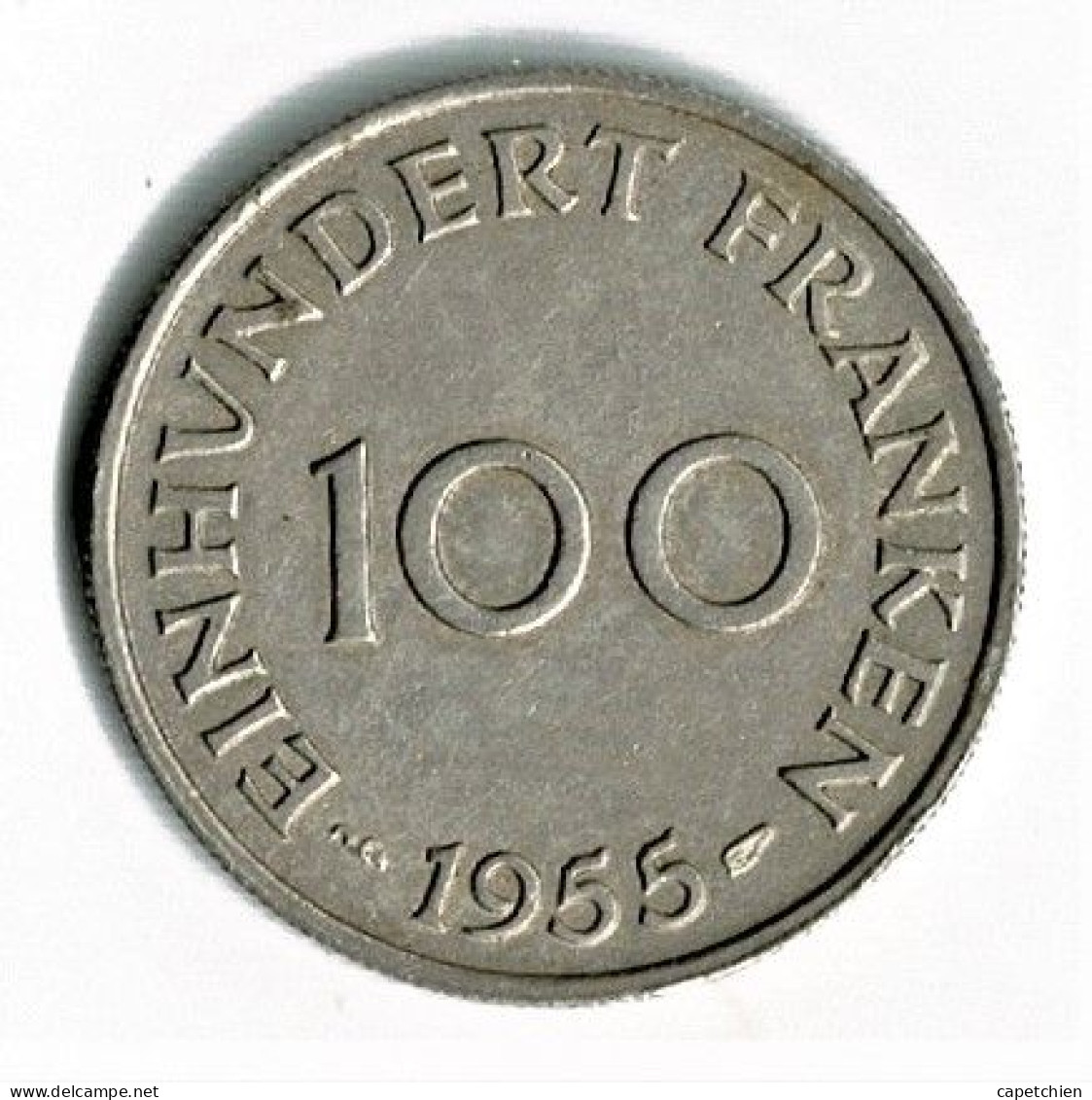 ALLEMAGNE / SARRE // 100 FRANKEN / 1955 / ETAT TTB + - 100 Franchi