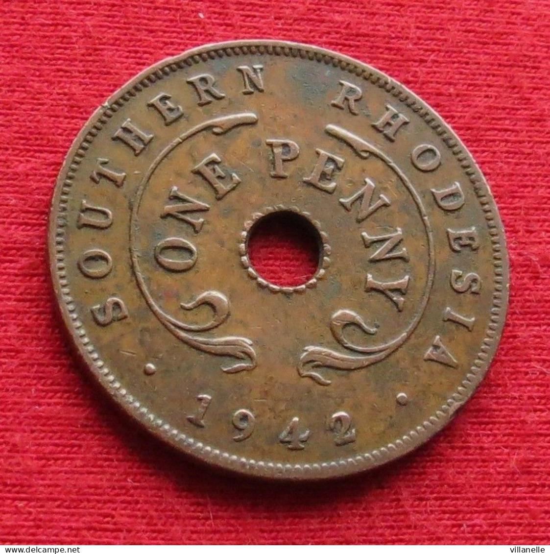 Southern Rhodesia 1 One Penny 1942 KM# 8a Lt 419 *VT Rodesia Do Sul South Rhodesie - Rhodesië