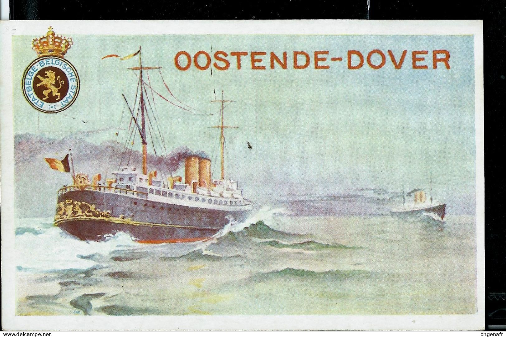 Carte Obl.  N° 19b. - Paquebots - Obl. LIEGE 11/10/1924 Pour Liège - Liner Cards