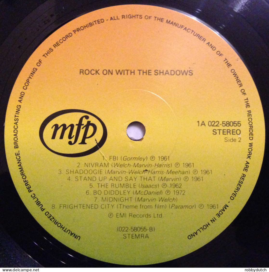 * LP *  ROCK ON WITH THE SHADOWS (Holland 1980) - Instrumental