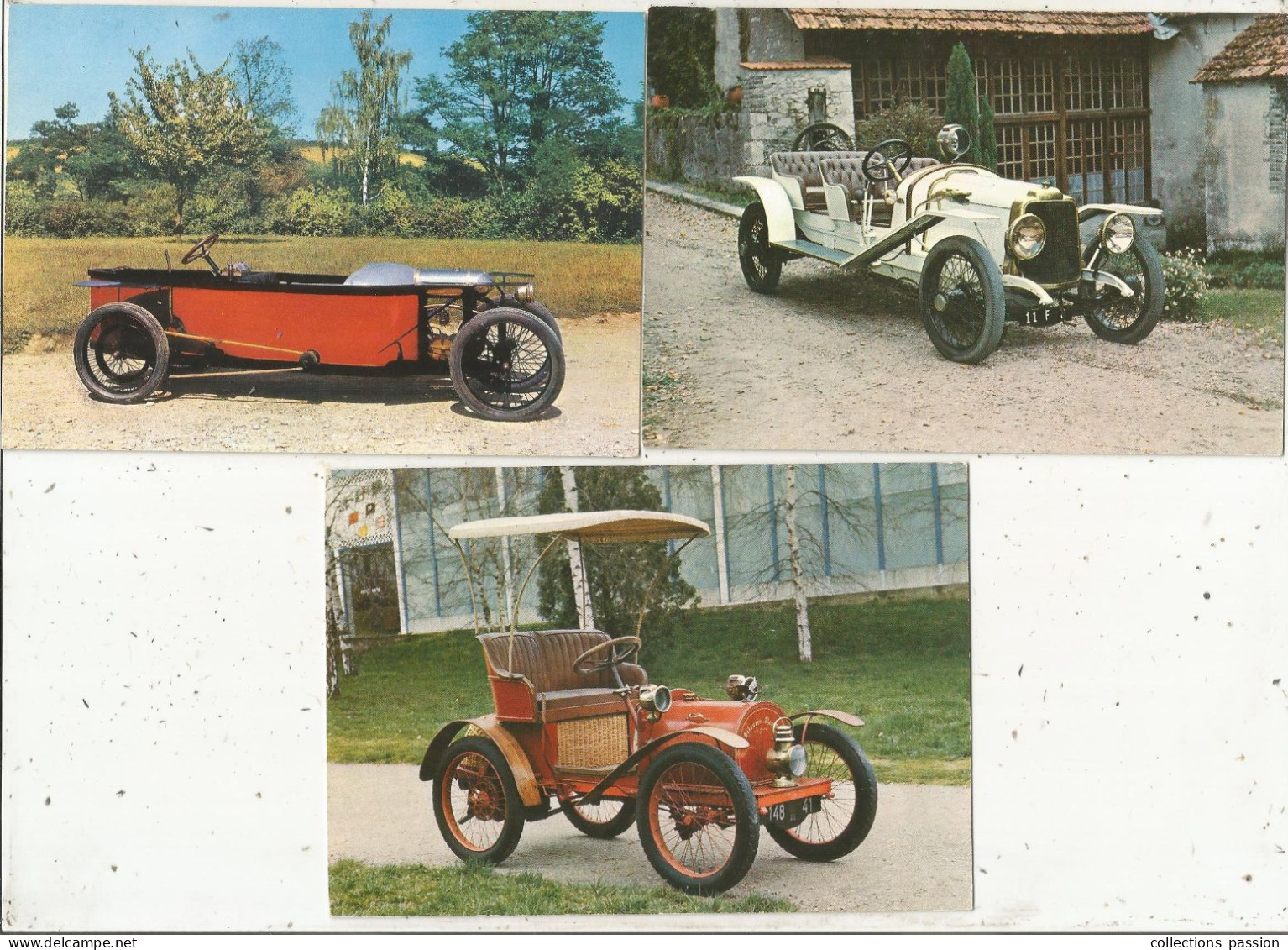 Cp, Automobile, Mors-Runabout 1909, Delaugere Et Clayette 1898, Bedelia 1913, LOT DE 3 CARTES POSTALES - Turismo