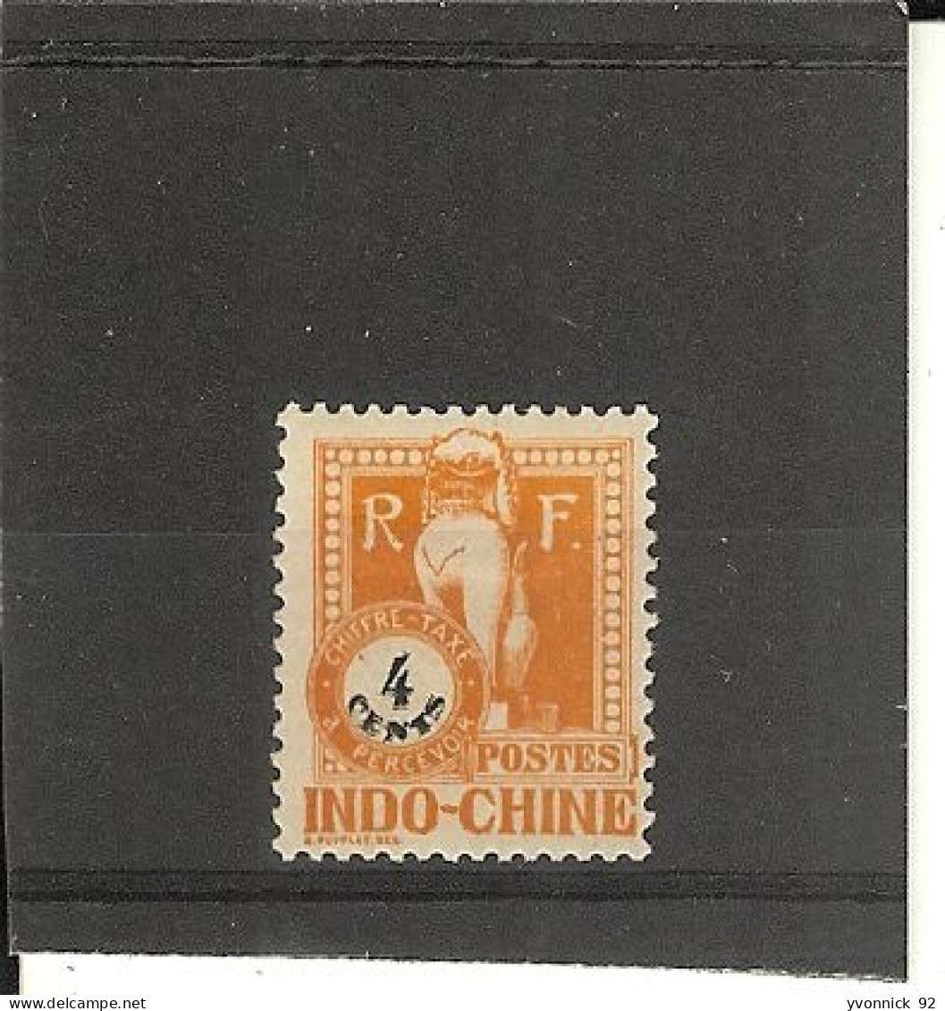 Indochine - Taxe -1922)  N°36a  Signé Brun (2 Fois ) - Postage Due